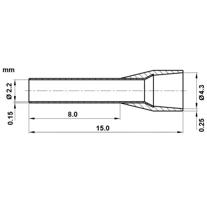 TULEJKA KABLOWA TUL-2.5/8/DIN-BL*P100